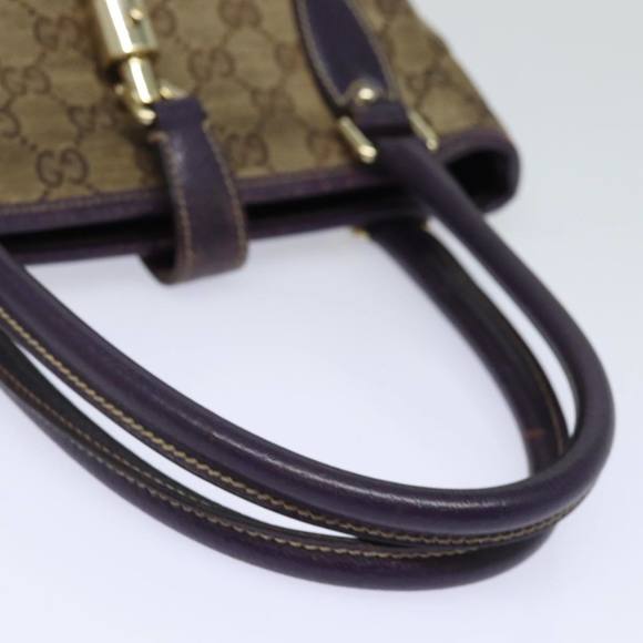 GUCCI New Jackie GG Canvas Hand Bag Beige 145817 Auth 81780 - Picture 7 of 16